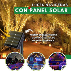 LUCES DE NAVIDAD INTELIGENTE CON PANEL SOLAR